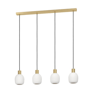 Eglo EU Manzanares Brushed Brass & Gold Steel Contemporaray 4-Light Pendant