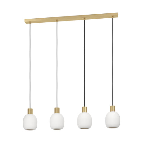 Eglo EU Manzanares Brushed Brass & Gold Steel Contemporaray 4-Light Pendant
