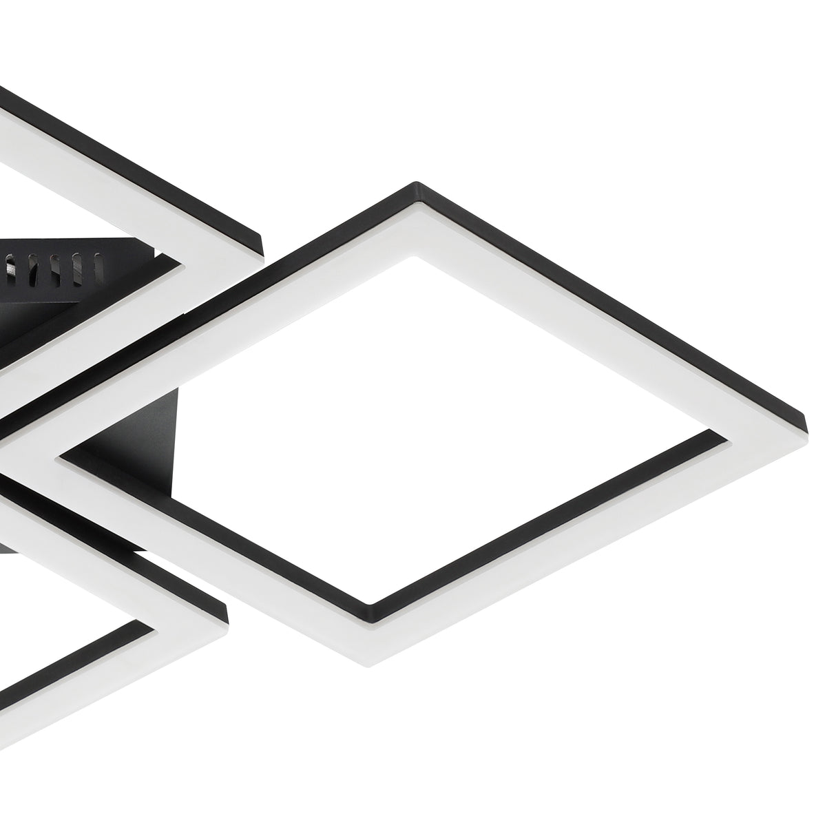 Eglo EU Paranday-Z Black Steel Smart Control, Colour Changing Ceiling Light, (L) 47cm