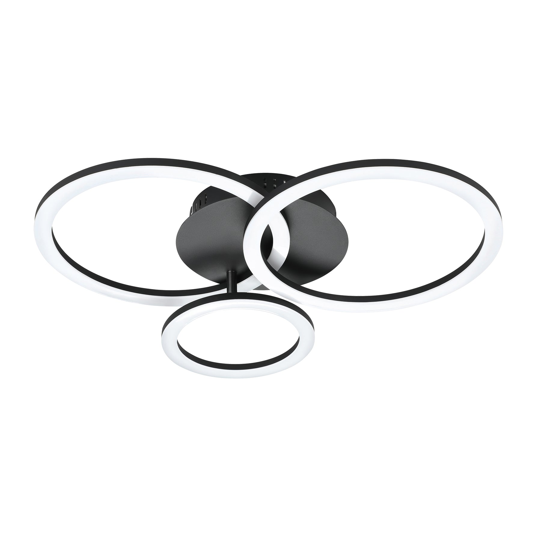 Eglo EU PARRAPOS?Z Smart LED Ceiling Light – Black Design, Tuneable White, App & Remote Control, connect.z product image - Endon Lighting from First Light Direct with great prices and fast UK delivery