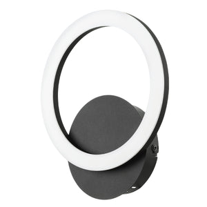 Eglo EU PARRAPOS?Z LED Wall Light – Black Steel, Tuneable White, Smart App & Remote Control, Indoor Lighting