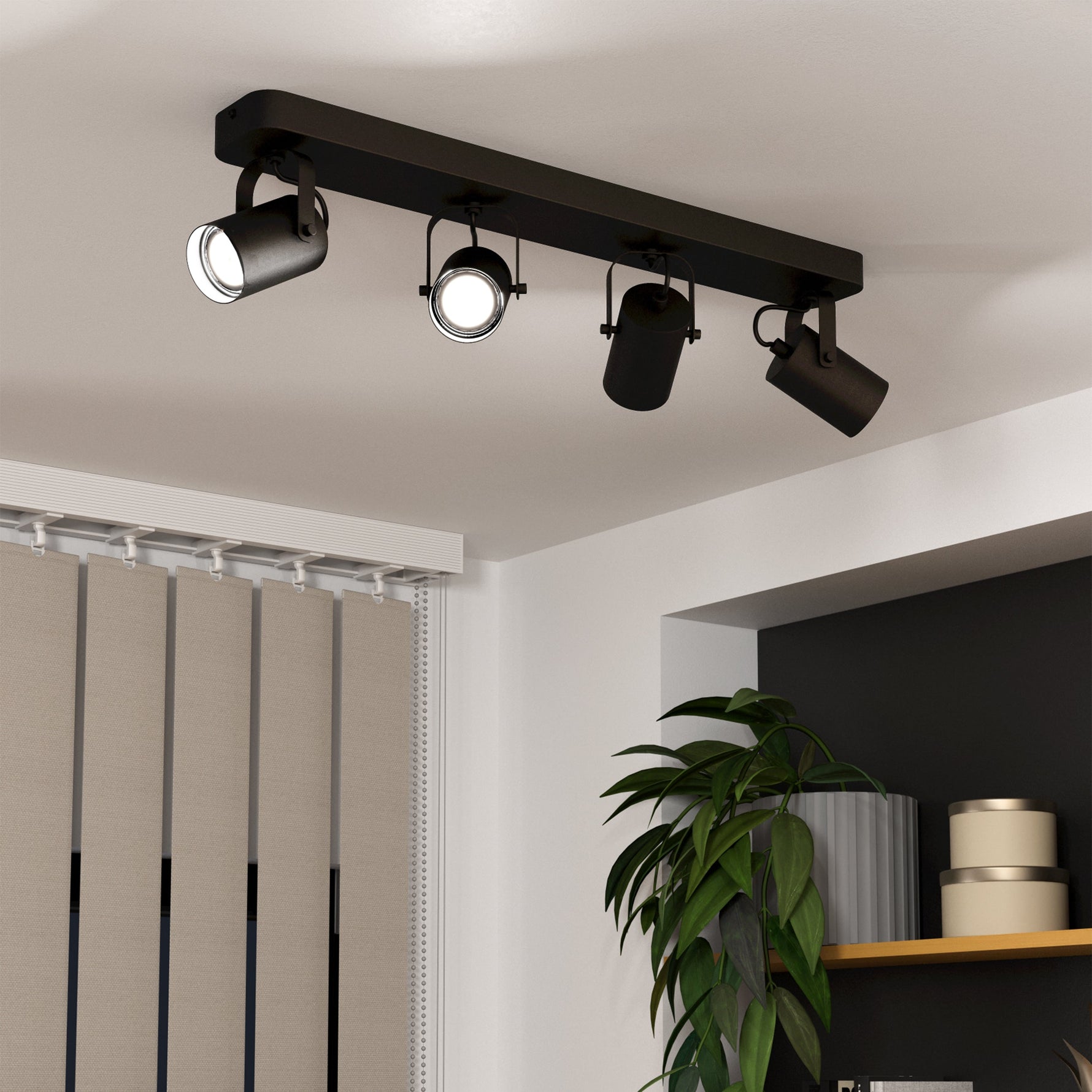 Eglo EU Sarsina-Z White Aluminium & Plastic LED Ceiling Light, 60cm product image - Endon Lighting from First Light Direct with great prices and fast UK delivery