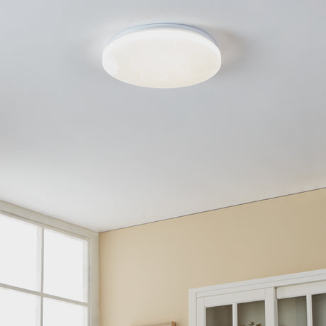 Eglo EU Frania-S White Plastic & Steel LED Ceiling Light