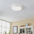 Eglo EU PINETTO LED Wall or Ceiling Light – White & Chrome Finish, Neutral White, 1900?lm, IP44
