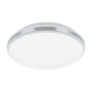 Eglo EU PINETTO LED Wall or Ceiling Light – White & Chrome Finish, Neutral White, 1900?lm, IP44