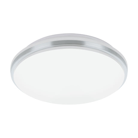 Eglo EU PINETTO LED Wall or Ceiling Light – White & Chrome Finish, Neutral White, 1900?lm, IP44