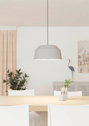Eglo EU CONTRISA Pendant Light – Grey Steel, E27, Industrial?Style Indoor Pendant Lighting