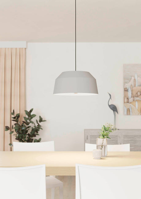 Eglo EU CONTRISA Pendant Light – Grey Steel, E27, Industrial?Style Indoor Pendant Lighting