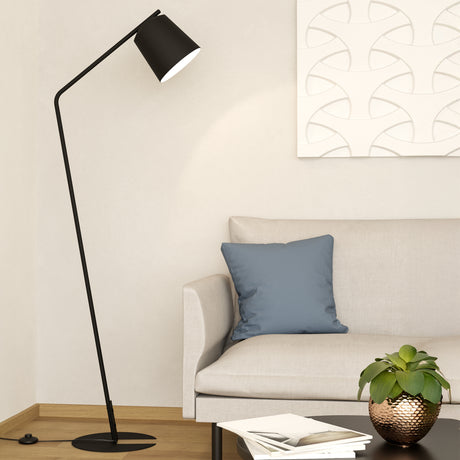 Eglo EU Oneda Black Steel Modern Floor Lamp