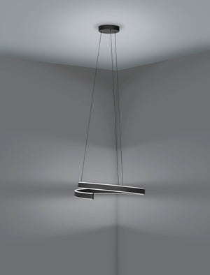 Eglo EU Andabaia-Z Smart Control Aluminium & Steel LED Tuneable White Modern Pendant, Black