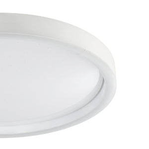 Eglo EU Montemorelos-Z White Aluminium Modern Smart Control, Colour Changing Ceiling Light, (D) 42cm