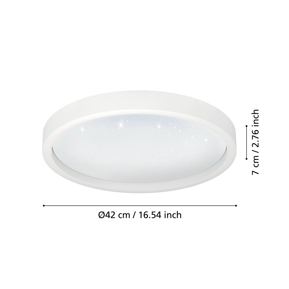 Eglo EU Montemorelos-Z White Aluminium Modern Smart Control, Colour Changing Ceiling Light, (D) 42cm
