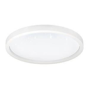 Eglo EU Montemorelos-Z White Aluminium Modern Smart Control, Colour Changing Ceiling Light, (D) 57cm