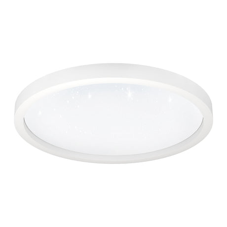 Eglo EU Montemorelos-Z White Aluminium Modern Smart Control, Colour Changing Ceiling Light, (D) 57cm
