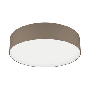 Eglo EU ROMAO?Z Smart LED Ceiling Light – 570mm Taupe Fabric Shade, RGB + Tuneable White, App & Remote Control
