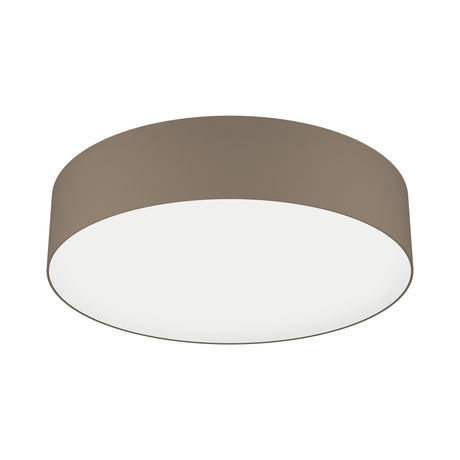 Eglo EU ROMAO?Z Smart LED Ceiling Light – 570mm Taupe Fabric Shade, RGB + Tuneable White, App & Remote Control
