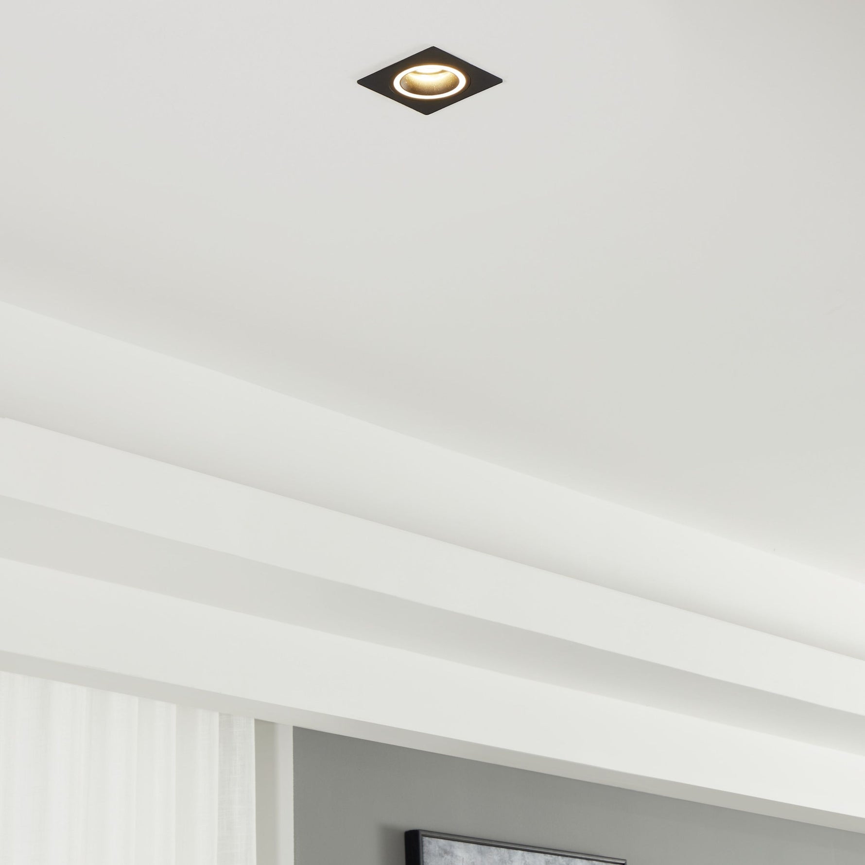 Eglo EU Carosso Black Aluminium Recessed Light, 9.3cm product image - Endon Lighting from First Light Direct with great prices and fast UK delivery