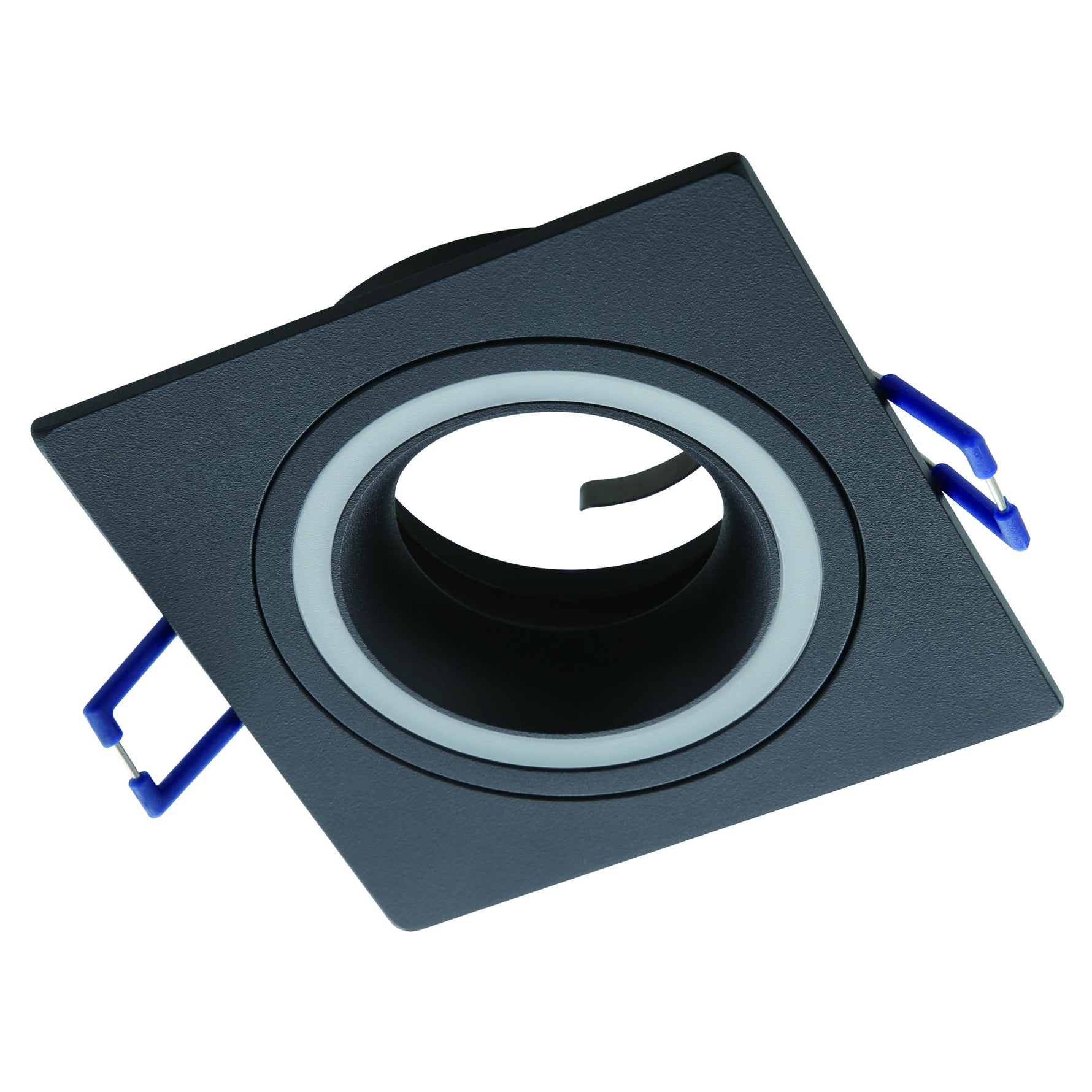 Eglo EU Carosso Black Aluminium Recessed Light, 9.3cm product image - Endon Lighting from First Light Direct with great prices and fast UK delivery
