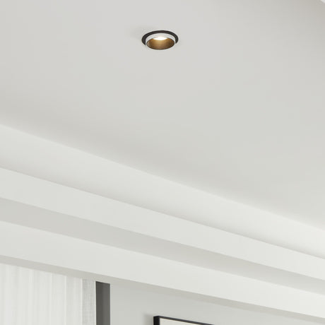 Eglo EU Carosso Black/White Aluminium Recessed Light, 9.3cm