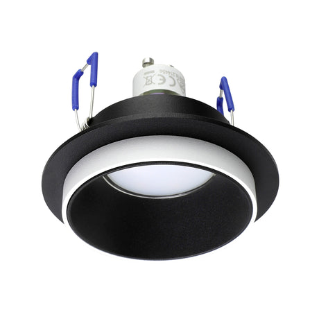 Eglo EU Carosso Black/White Aluminium Recessed Light, 9.3cm