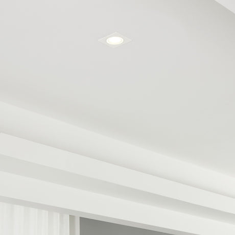 Eglo EU Carosso White Aluminium Recessed Light, 9.3cm