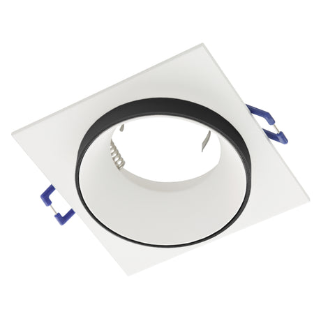Eglo EU Carosso White/Black Aluminium Recessed Light, 9.3cm