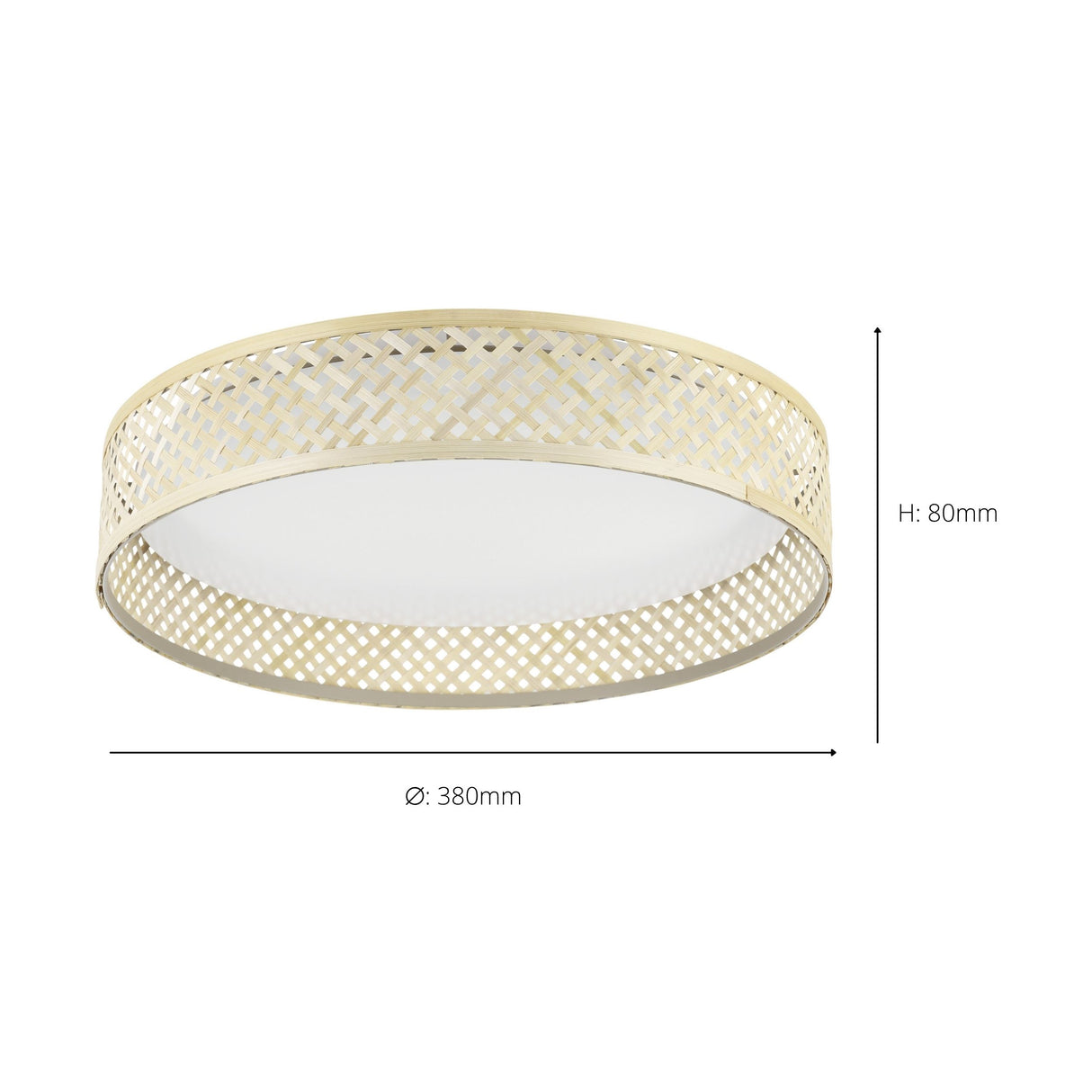 Eglo EU Luppineria Light Wood & Steel LED Contemporary Ceiling Light