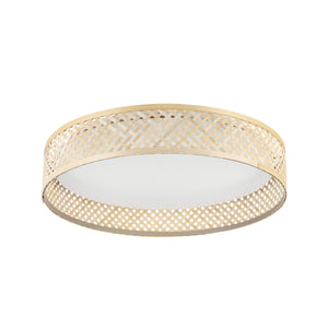 Eglo EU Luppineria Light Wood & Steel LED Contemporary Ceiling Light