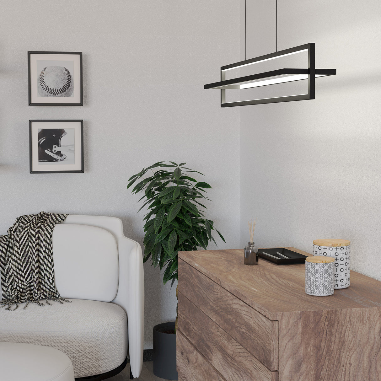 Eglo EU Siberia Modern Black Steel LED Pendant Light