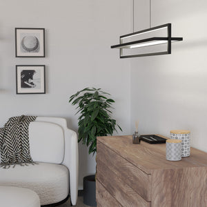 Eglo EU Siberia Modern Black Steel LED Pendant Light