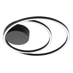 Eglo EU Ruotale Modern Black Steel LED Ceiling Light