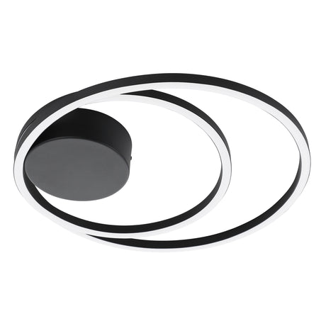 Eglo EU Ruotale Modern Black Steel LED Ceiling Light