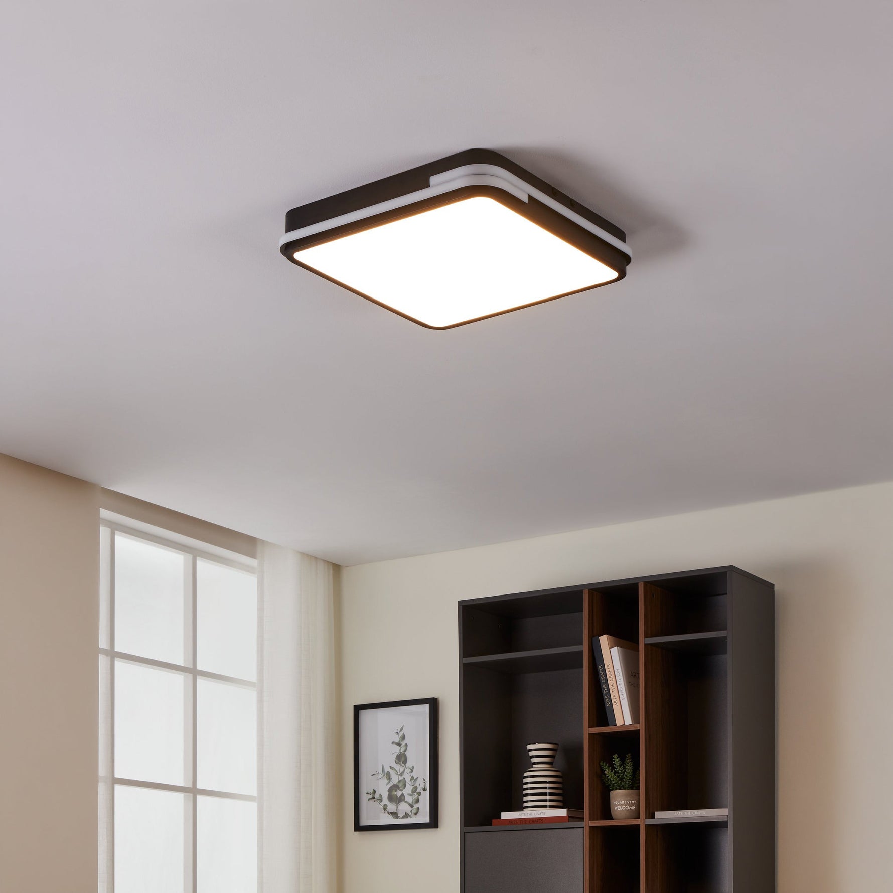 Eglo EU Gemiliana Black Steel LED Mirror Light product image - Endon Lighting from First Light Direct with great prices and fast UK delivery