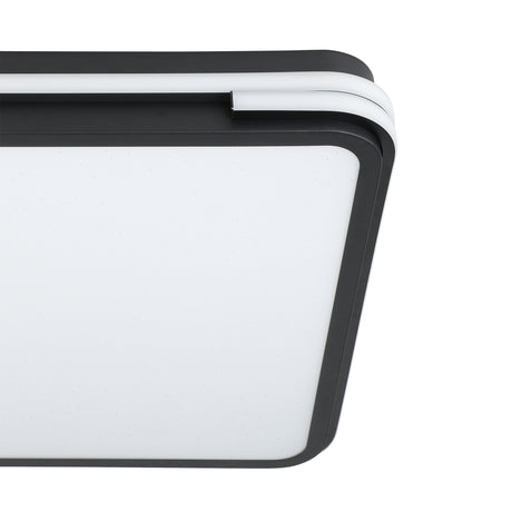 Eglo EU Genovese-Z Smart Control Aluminium & Steel Black Ceiling Light