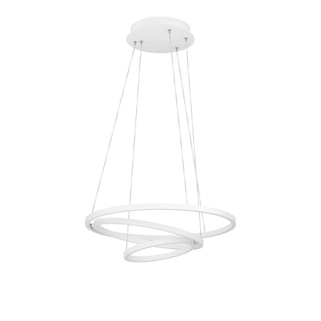 Eglo EU LOBINERO?Z Smart LED Pendant Light – 580mm White, Tuneable White, App & Remote Control
