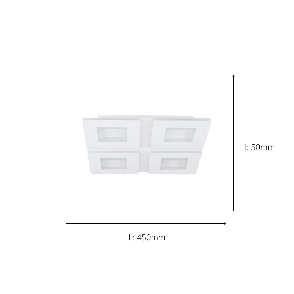 Eglo EU Padrogiano-Z Steel White LED Smart Control Ceiling Light
