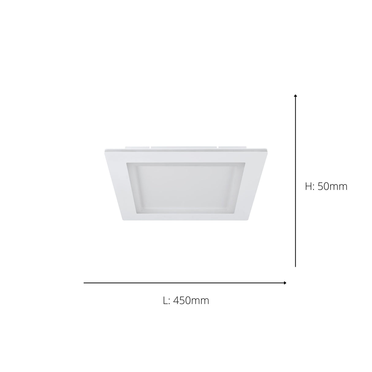 Eglo EU Padrogiano-Z Steel White LED Smart Control Flush Ceiling Light