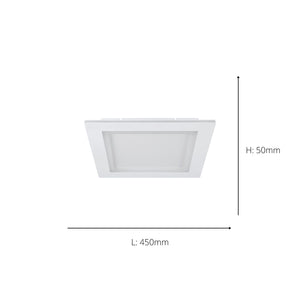 Eglo EU Padrogiano-Z Steel White LED Smart Control Flush Ceiling Light