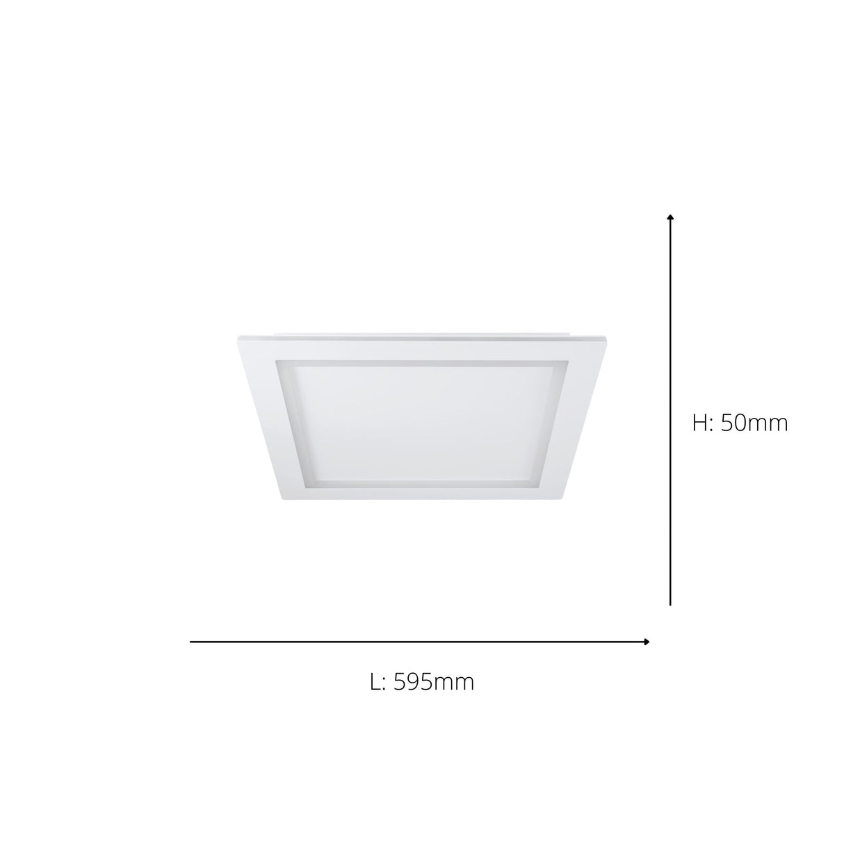Eglo EU PADROGIANO?Z Smart LED Ceiling Panel – 595mm White, RGB + Tuneable White, App & Remote Control