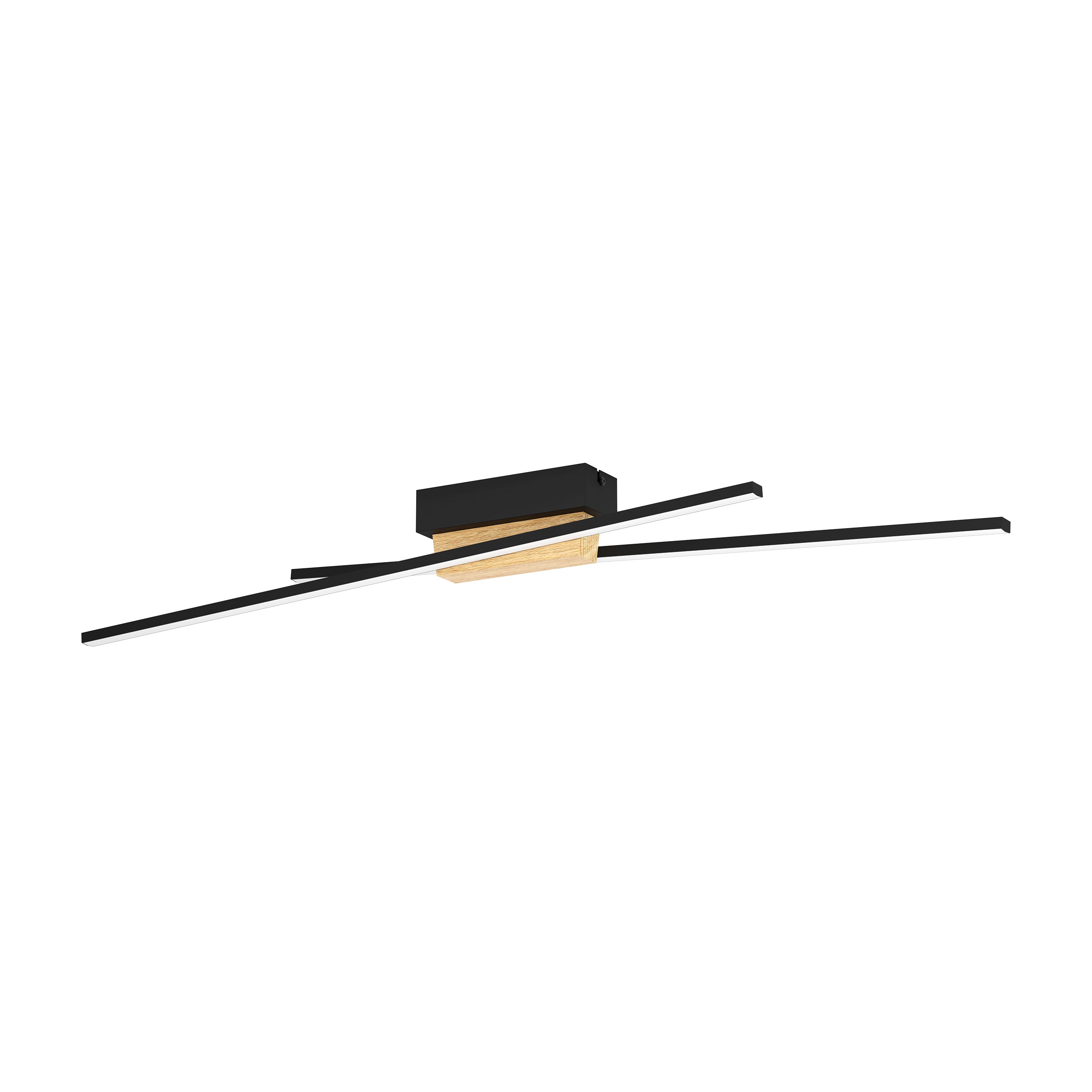 Eglo EU Cambulos Modern Dimmable Black Bar Pendant Light