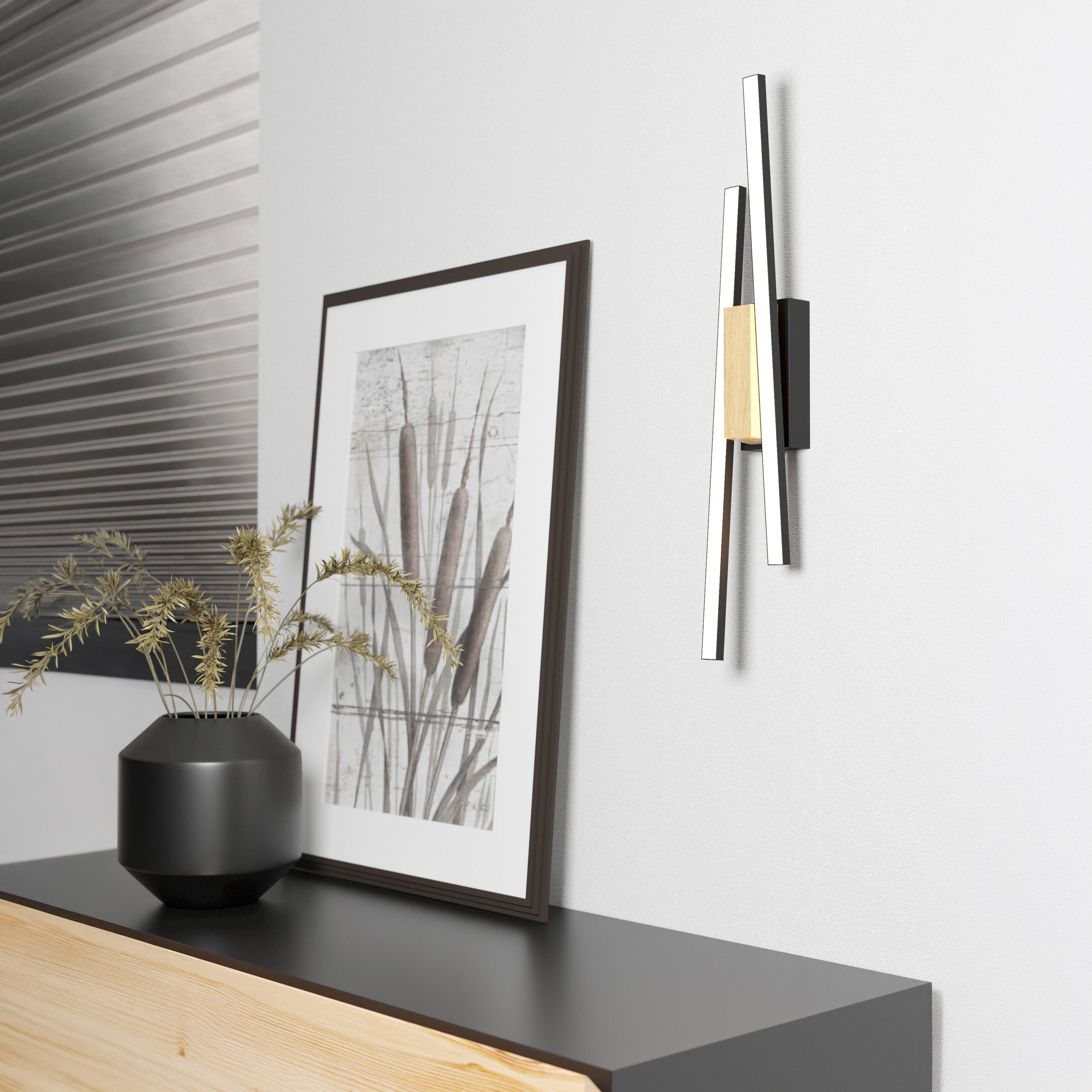 Eglo EU NIEVES LED Wall & Ceiling Light – White & Silver Finish, Integrated LED, Warm White 3000K, 510mm Indoor Light