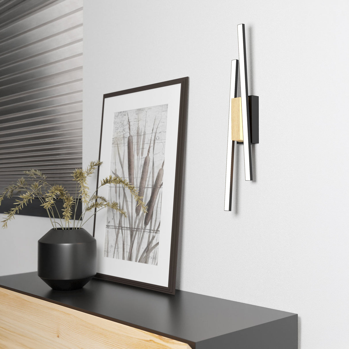 Eglo EU NIEVES LED Wall & Ceiling Light – White & Silver Finish, Integrated LED, Warm White 3000K, 510mm Indoor Light
