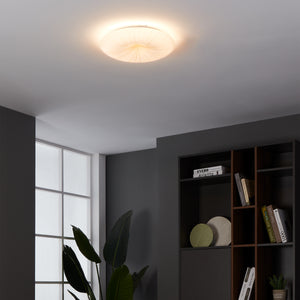 Eglo EU Nieves 1 White & Gold LED Ceiling Light, (D) 31cm