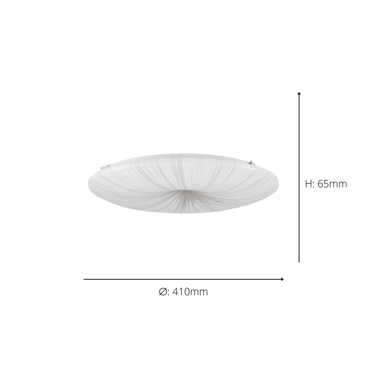 Eglo EU Nieves 1 White & Gold LED Ceiling Light, (D) 41cm