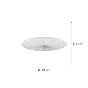 Eglo EU Nieves 1 White & Gold LED Ceiling Light, (D) 41cm