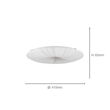 Eglo EU Nieves 1 White & Gold LED Ceiling Light, (D) 41cm