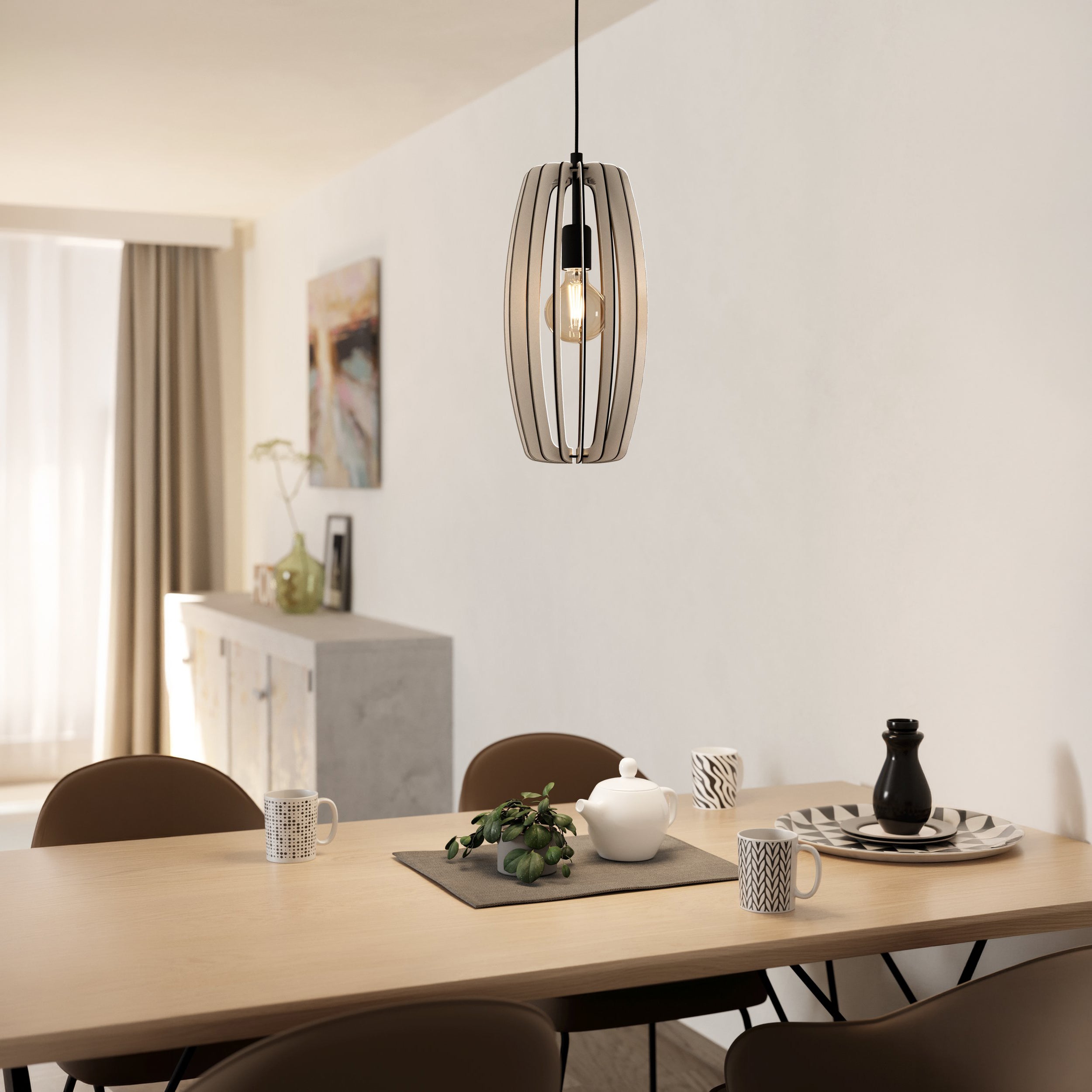 Eglo EU BANKER Table Lamp – Classic Banker Style, Nickel Nero Finish, E27, Cord Switch