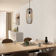 Eglo EU Bajazzara Black Steel & Grey Wood Single Pendant