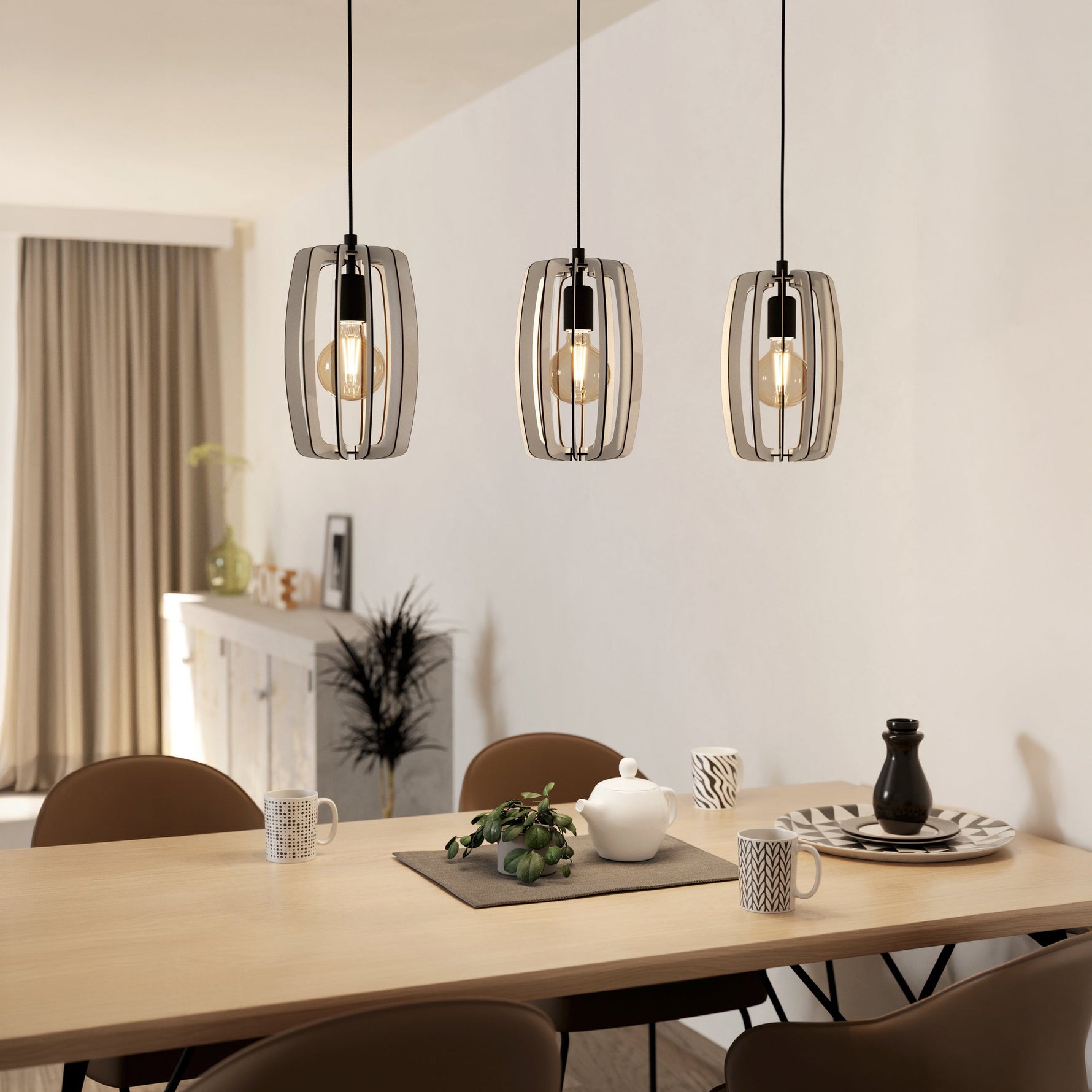 Eglo EU Girona Black & Brushed Brass Steel Modern 3-Light Spotlight product image - Endon Lighting from First Light Direct with great prices and fast UK delivery