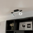 Eglo EU Cardillio 2 Aluminium & Black Steel LED 2-Light Spotlight